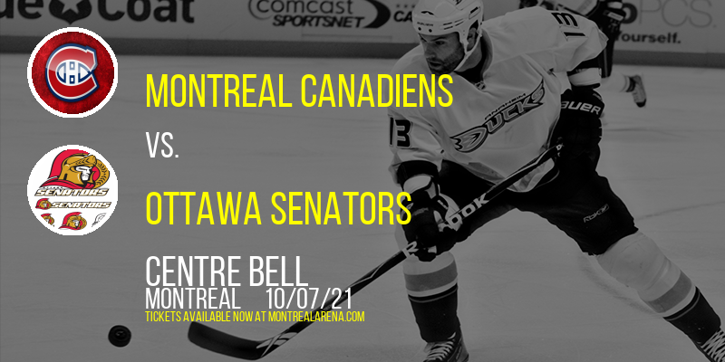 NHL Preseason: Montreal Canadiens vs. Ottawa Senators at Centre Bell tickets NHL Preseason: Montreal Canadiens vs. Ottawa Senators at Centre Bell