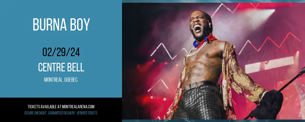 Burna Boy at Centre Bell